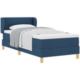 vidaXL Box Spring postelja s vzmetnico v modri barvi, 90x200 cm, tkanina | Shoptok.si