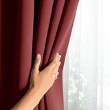 AmeliaHome curtain BLACKOUT color pink style classic silver eyelets type of material - textiles blackout 140x245 | shoptok.hr