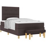  Postelja z vzmetnico z vzmetnico Temno rjava 120 x 190 cm blago, (5000069805) | Shoptok.si