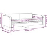 vidaXL Dnevni krevet s madracem smeđesivi 100 x 200 cm od tkanine | shoptok.hr