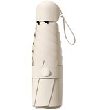 INF Mini zložljiv dežnik v kapsuli, 12 krakov, dvojno ogrodje UPF50+ zaščita Beige, (5000214700) Cene