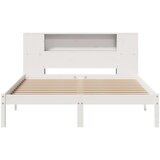 vidaXL Krevet s regalom z knjige bez madraca bijeli 150x200cm borovina | shoptok.hr