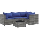 Maison Chic Seti vrtnega pohištva - Vrtna garnitura - Vrtni pohištvo set 5-delna z blazinami siv poli ratan, (21819996) | Shoptok.si