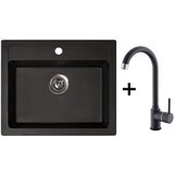 Metalac Sudoper crni+baterija Xgranit Quadro 60 Metalac cijene