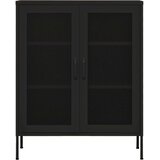 Ormarić za pohranu crni 80 x 35 x 101 5 cm čelični | shoptok.hr