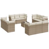 Maison Chic Seti vrtnega pohištva - Vrtna garnitura - Vrtni pohištvo set 13-delna z blazinami bež poli ratan, (21809134) | Shoptok.si