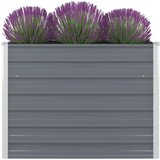 Maison Chic Dvignjeno Vrtno Cvetlično korito - Cvetlični Lonec 100x100x77 cm Pocinkano Jeklo Sive Barve, (21789481) | Shoptok.si