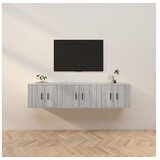  Stenska TV omarica 3 kosi siva sonoma 57x34,5x40 cm | Shoptok.si