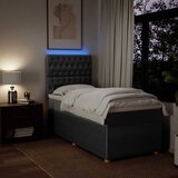 Krevet s oprugama i madracem tamnosivi 90 x 190 cm od tkanine | shoptok.hr