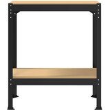  Radna klupa Crna 81 x 41 x 91 cm Projektirano drvo i metal | shoptok.hr