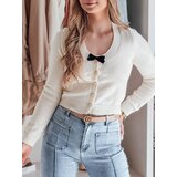 DStreet Sweter damskie krótki one size z kokardką LAMURE ecru | Shoptok.si