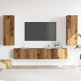  4-dijelni zidni set TV ormarić konstruirano drvo | shoptok.hr