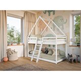 Molarem Home Drveni dječji krevet na kat Sweet - bijeli - 180x80 - Bez madraca | shoptok.hr