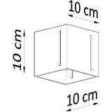 Nice Lamps Bijela stropna svjetiljka s metalnim sjenilom 10x10 cm Pax – | shoptok.hr