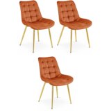 BERA stolica - bakreni baršun / zlatne noge x 3 | shoptok.hr