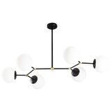 Opviq lights crna viseća svjetiljka za 6 žarulja Damar Horizontal Cijene