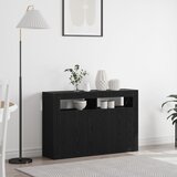 vidaXL Sideboard Crni hrast Inženjersko drvo 116 x 30 x 75 cm Cijene