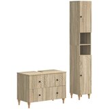  Set kupaonskih ormara od 2 dijela ALKMAAR Hrast sonoma | shoptok.hr