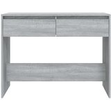  Konzolni stol siva boja hrasta 100x35x76,5 cm konstruirano drvo | Shoptok.si