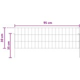  Ograda za vrt s kolčićima 12 pcs 95 x 30 cm Mesh Srebrna | Eponuda.com