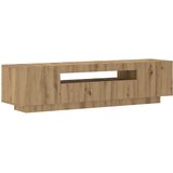 TV ormarić LED boja hrasta 160x35x40 cm konstruirano drvo | shoptok.hr
