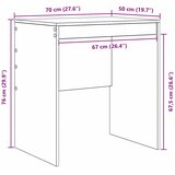  Stol Dimljeni hrast 70 x 50 x 76 cm | shoptok.hr