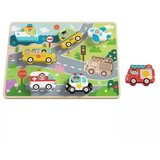 Tooky Toy Tooky Toy: Lesena sestavljanka, z lahko prijemljivimi oblikami - Potovanje Cene