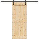 vidaXL Klizna vrata s priborom za montažu 90 x 210 cm masivna borovina | shoptok.hr