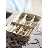 Sinsay Kutija za nakit s pretincima i ogledalom s cvjetnim motivom | shoptok.hr