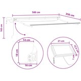  Ručni okvir tende s LED-ima Sivosmeđa 5 × 3,5 m | shoptok.hr