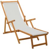  Sklopiva ležaljka za sunčanje 2 pcs 3 Pozicija Krem | shoptok.hr