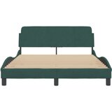  Okvir za krevet s uzglavljem tamnozeleni 140x190 cm baršunasti | shoptok.hr