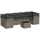 Maison Chic Seti vrtnega pohištva - Vrtna garnitura - Vrtni pohištvo set 8-delna z blazinami siv poli ratan, (21799159) | Shoptok.si