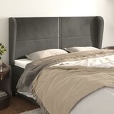 vidaXL Uzglavlje s ušima tamnosivi 203x23x118/128 cm baršunasti Cijene