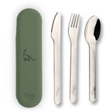 Citron pribor za jelo od nehrđajućeg čelika Dino Green cutlery_set_silicone_dino_green | shoptok.hr