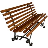  Runo kovana klupa s naslonom iz hrastovih letava 150x69cm Cijene