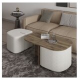 Hanah home set stolića za kafu, 2 dijela, krem Slike