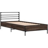  Okvir za krevet smeđi hrast 90x200 cm konstruirano drvo i metal | shoptok.hr