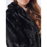 DStreet Płaszcz damski futerkowy GLAMFLUFFY krótki czarny | shoptok.hr