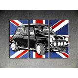  Ručno slikane slike na platnu na platnu POP Art MINI COOPER 3-dijelna () | shoptok.hr