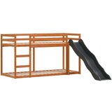  Krevet na kat s toboganom i ljestvama 75x190 cm od borovine | shoptok.hr