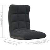  Sklopiva podna stolica od tkanine crna | shoptok.hr