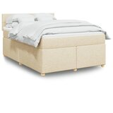 vidaXL Krevet s oprugama i madracem krem 140x200 cm od tkanine Cijene