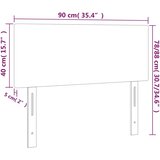  LED uzglavlje tamnosmeđe 90x5x78/88 cm od tkanine | shoptok.hr