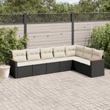 vidaXL 7-dijelni set vrtnih sofa od poliratana s jastucima crni | shoptok.hr