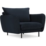 Cosmopolitan Design Tamnoplava baršunasta fotelja Vienna - Cijene