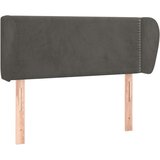 Vzglavje z ušesi temno sivo 93x23x78/88 cm žamet, (20735026) | Shoptok.si