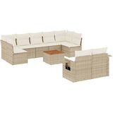  10-dijelni set vrtnih sofa s jastucima bež od poliratana | shoptok.hr