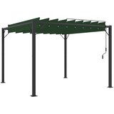 Gazebo s krovom s roletnom Zelena 3 x 3 x 2,14 m | shoptok.hr