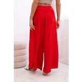 Kesi Włoski Women's wide-leg viscose trousers red | Shoptok.si